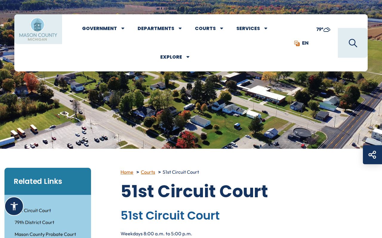 Michigan Circuit Court records page from a representative circuit