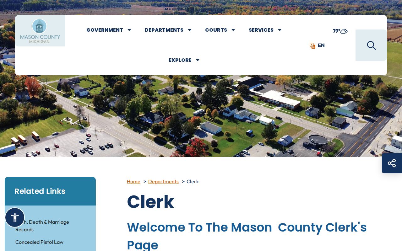 Michigan county clerk page illustrating Circuit Court records duties